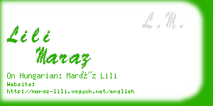 lili maraz business card